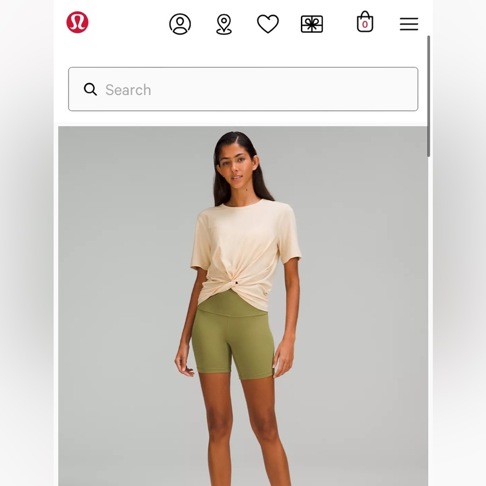 Size 4 Lululemon Brown Crop Top